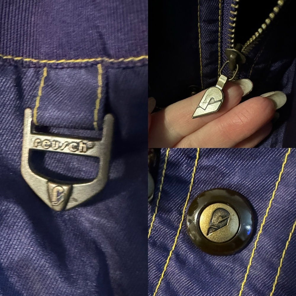 Vintage 90's Reusch Active Wear Purple Hooded Ski Snow Jacket Embroidered Med - Picture 11 of 15